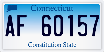 CT license plate AF60157