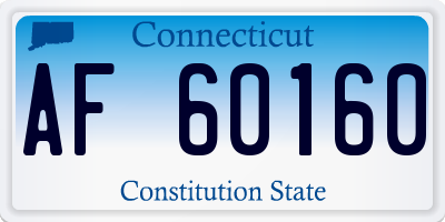 CT license plate AF60160