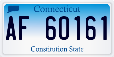 CT license plate AF60161