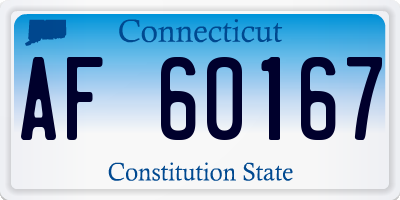 CT license plate AF60167