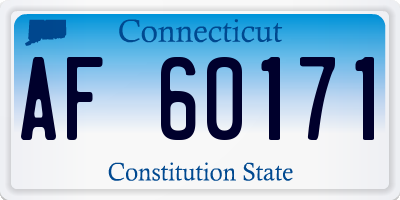 CT license plate AF60171