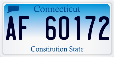 CT license plate AF60172