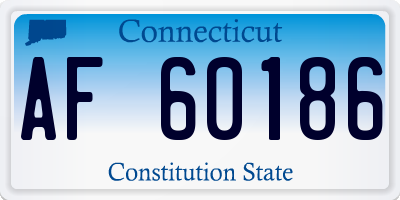 CT license plate AF60186