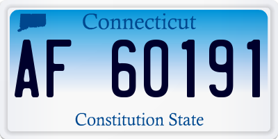 CT license plate AF60191