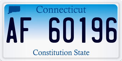 CT license plate AF60196