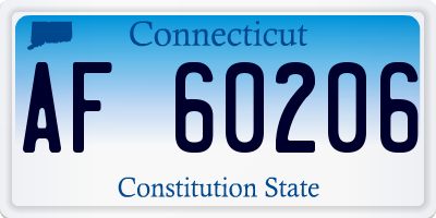 CT license plate AF60206