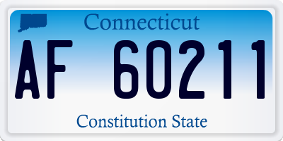 CT license plate AF60211
