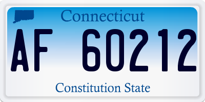 CT license plate AF60212