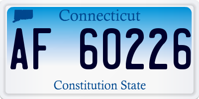 CT license plate AF60226