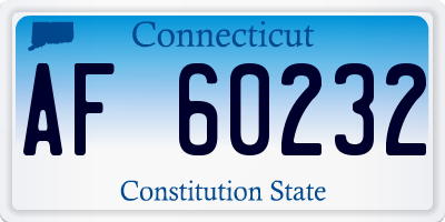 CT license plate AF60232