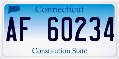 CT license plate AF60234