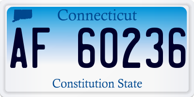 CT license plate AF60236