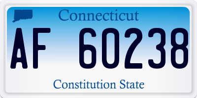CT license plate AF60238