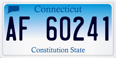 CT license plate AF60241