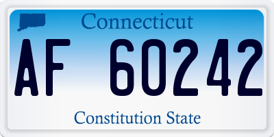 CT license plate AF60242