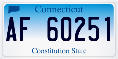 CT license plate AF60251