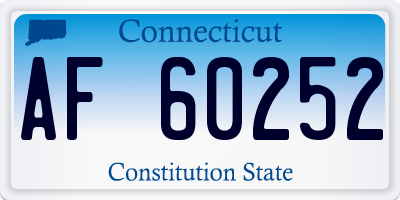 CT license plate AF60252