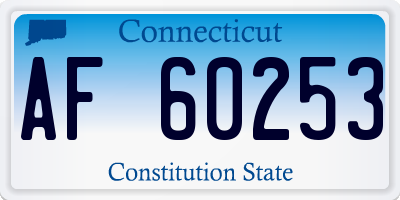 CT license plate AF60253