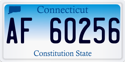 CT license plate AF60256
