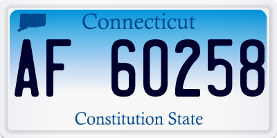 CT license plate AF60258