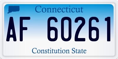 CT license plate AF60261