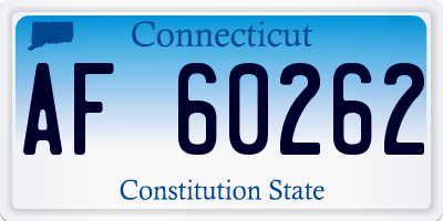 CT license plate AF60262