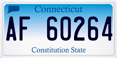 CT license plate AF60264