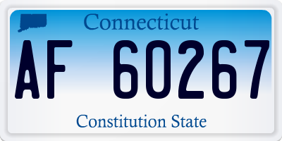 CT license plate AF60267