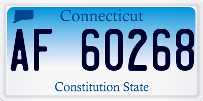 CT license plate AF60268