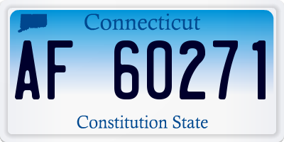 CT license plate AF60271