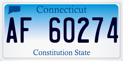 CT license plate AF60274