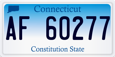 CT license plate AF60277