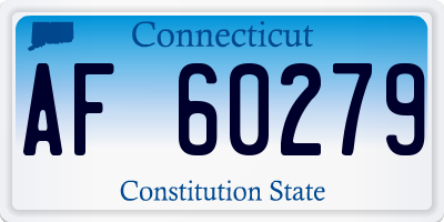 CT license plate AF60279