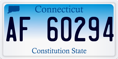 CT license plate AF60294