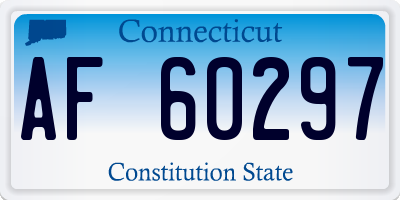 CT license plate AF60297