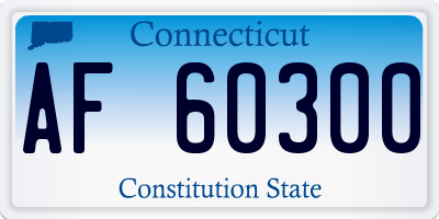 CT license plate AF60300