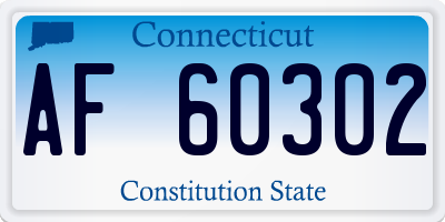 CT license plate AF60302
