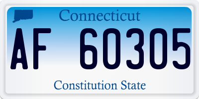 CT license plate AF60305