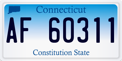 CT license plate AF60311