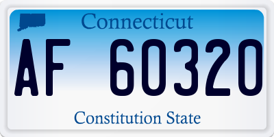 CT license plate AF60320