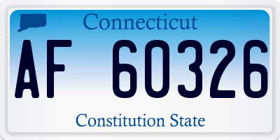 CT license plate AF60326
