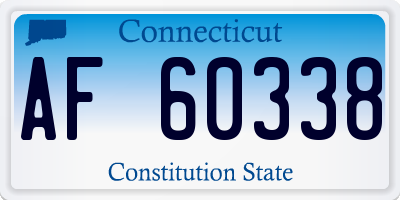 CT license plate AF60338