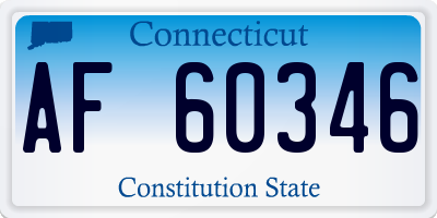 CT license plate AF60346