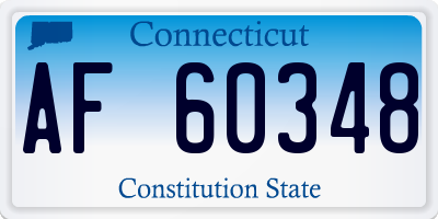 CT license plate AF60348