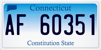 CT license plate AF60351