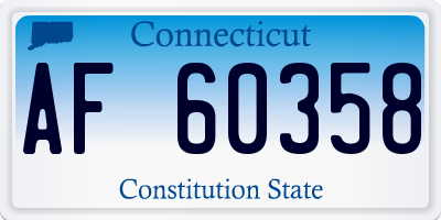 CT license plate AF60358