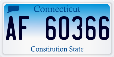 CT license plate AF60366