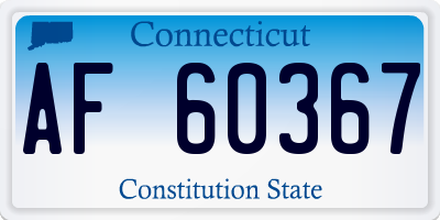 CT license plate AF60367