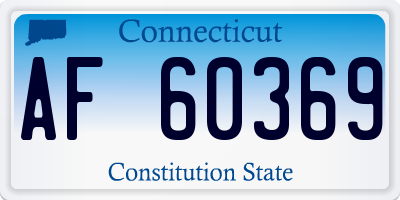 CT license plate AF60369