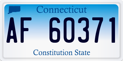 CT license plate AF60371